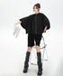 Black Mesh Layered Skirt